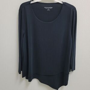 Soft Surroundings Larsa Asymmetrical Tunic in Black Size XL NWT
